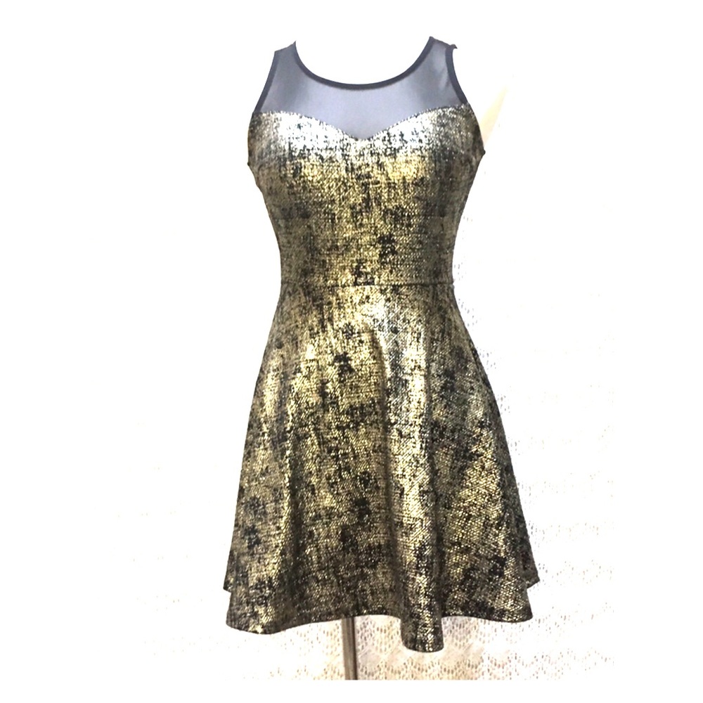 Black and gold shimmer dress